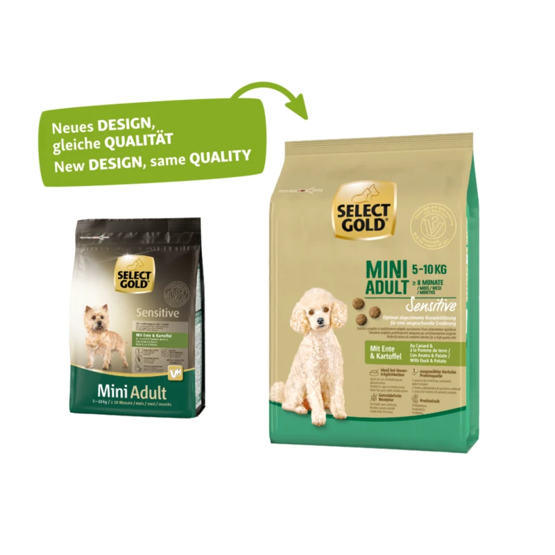 fressnapf SELECT GOLD Sensitive Mini Adult Ente & Kartoffel 1 kg Neuheiten