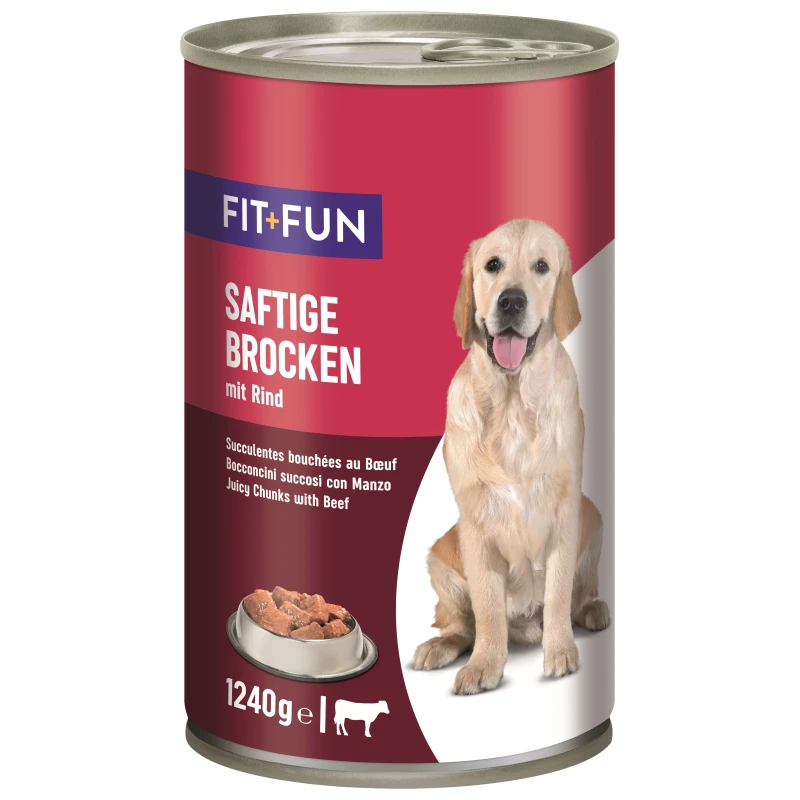 fressnapf FIT+FUN Nassfutter Hund Audlt Ragout Rind 6x1 24 kg