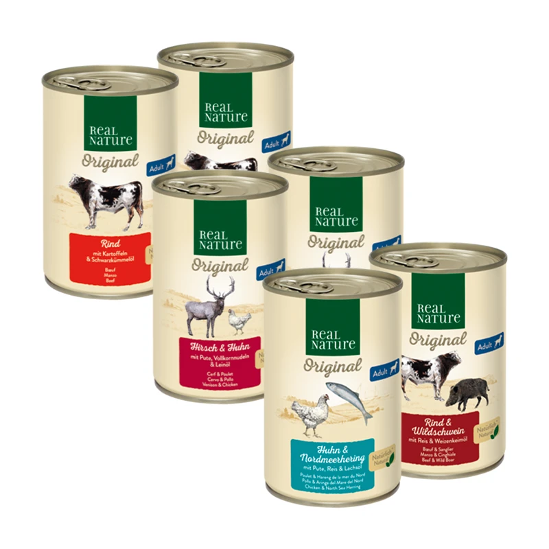 fressnapf REAL NATURE Adult 6x400 g Mixpaket 1