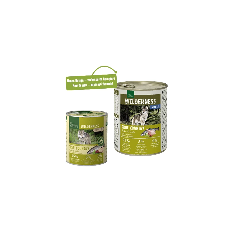 fressnapf REAL NATURE WILDERNESS Nassfutter für Hunde Adult True Country Huhn & Lachs 6x800 g Kostenloser Versand international