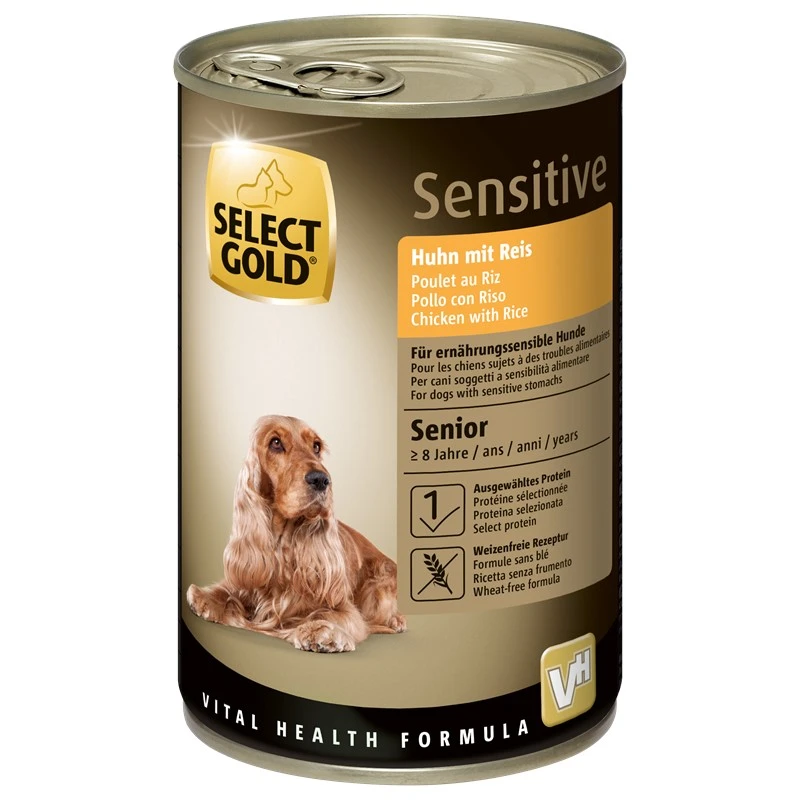 fressnapf SELECT GOLD Sensitive Senior Huhn & Reis 6x400 g