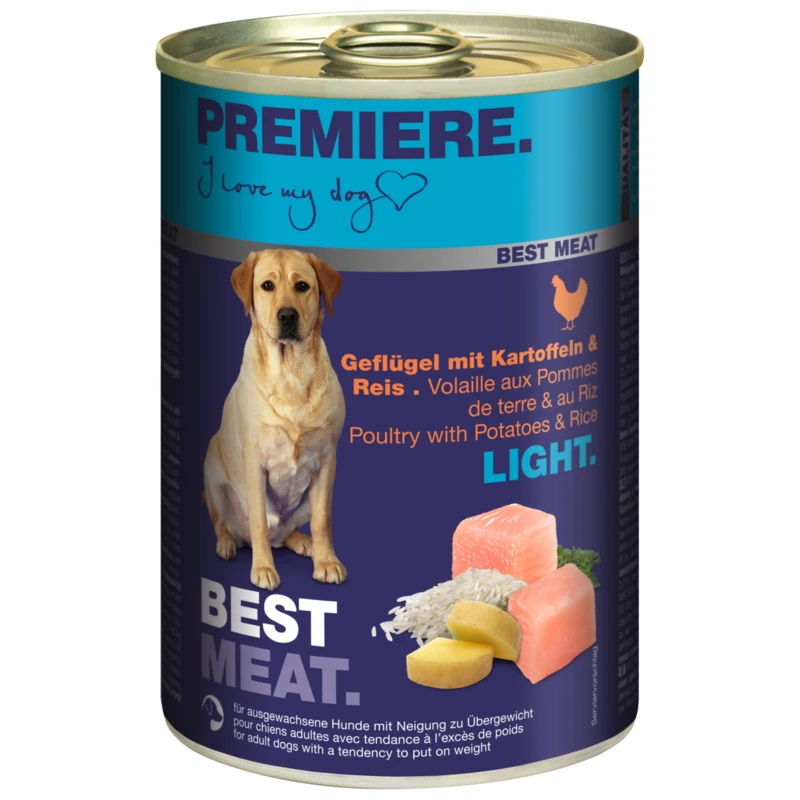 fressnapf PREMIERE Best Meat Light Geflügel & Reis 6x400 g