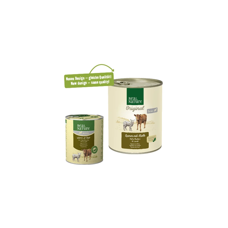 fressnapf REAL NATURE Original Nassfutter für Hunde Senior Lamm & Kalb 6x800 g Im Verkauf