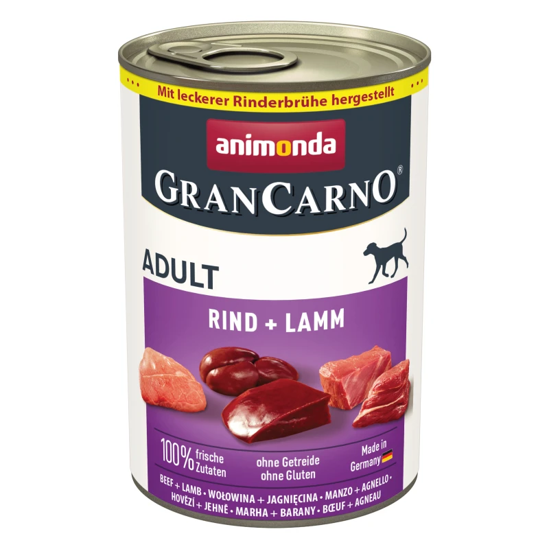 fressnapf animonda GranCarno Original Nassfutter Hund Adult Rind & Lamm 6x400 g