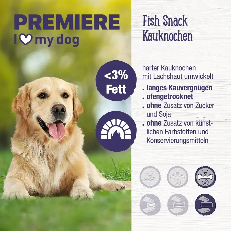 fressnapf PREMIERE Kauknochen mit Lachs 12 Stück 120 g Rabatt
