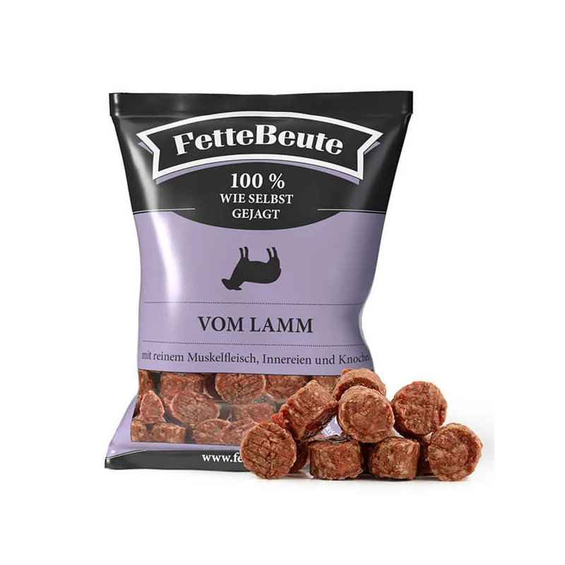fressnapf FetteBeute BARF Komplettmenü Hund TK-Nuggets Napffertig Lamm 6x800 g