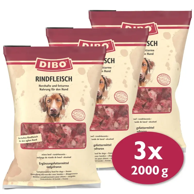 fressnapf DIBO Frostfutter Rindfleisch 3x2 kg Riesige Ersparnisse