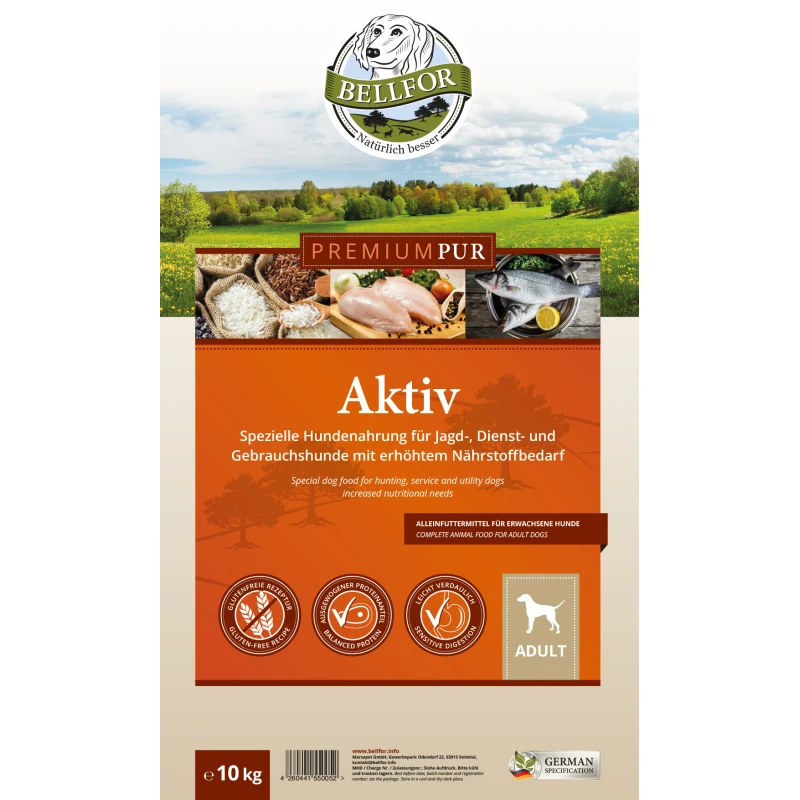 fressnapf Bellfor Glutenfrei Hundefutter für sportliche Hunde - PREMIUM PUR Aktiv Letzte 2 Tage