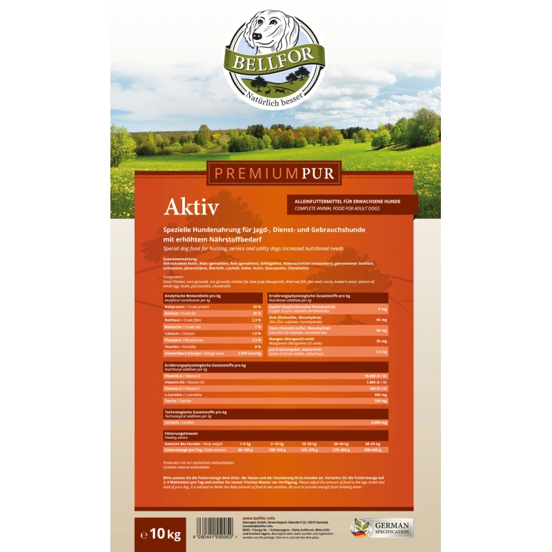 fressnapf Bellfor Glutenfrei Hundefutter für sportliche Hunde - PREMIUM PUR Aktiv Letzte 2 Tage