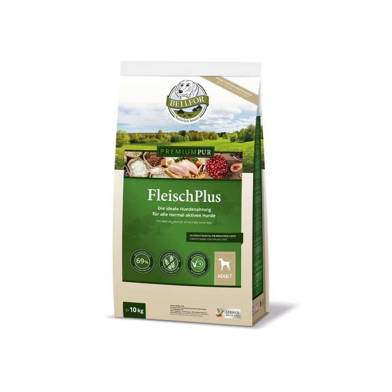 fressnapf Bellfor Hundefutter mit hohem fleischanteil - PREMIUM PUR FleischPlus - 10 kg