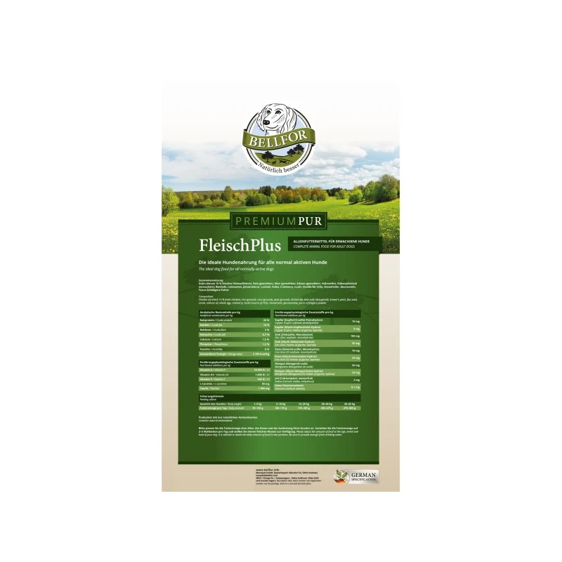 fressnapf Bellfor Hundefutter mit hohem fleischanteil - PREMIUM PUR FleischPlus - 10 kg Letzter Tag