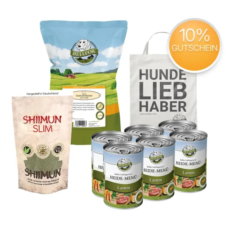 fressnapf Bellfor Futterset mit Heide-Menü Hundefutter Nass für kleine Hunde mit Übergewicht 2 550 g