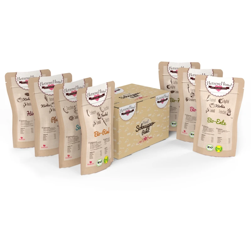 fressnapf HerzensHund Adult Schnupperpaket Bio 7x130g Mixpaket Vierteljährliche Förderung