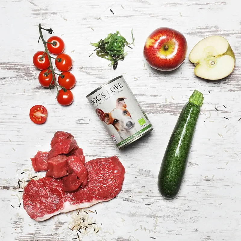 fressnapf DOG'S LOVE BIO 6x800g Rind mit Reis Apfel & Zucchini Bis zu 55% Rabatt