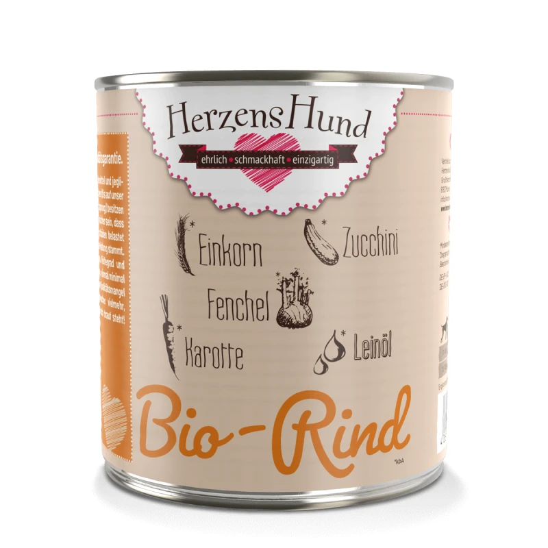 fressnapf HerzensHund Adult 6x800g Bio Rind