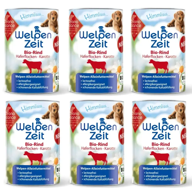 fressnapf ChronoBalance Welpenfutter -Rind mit Haferflocken und Karotte 2 4 kg