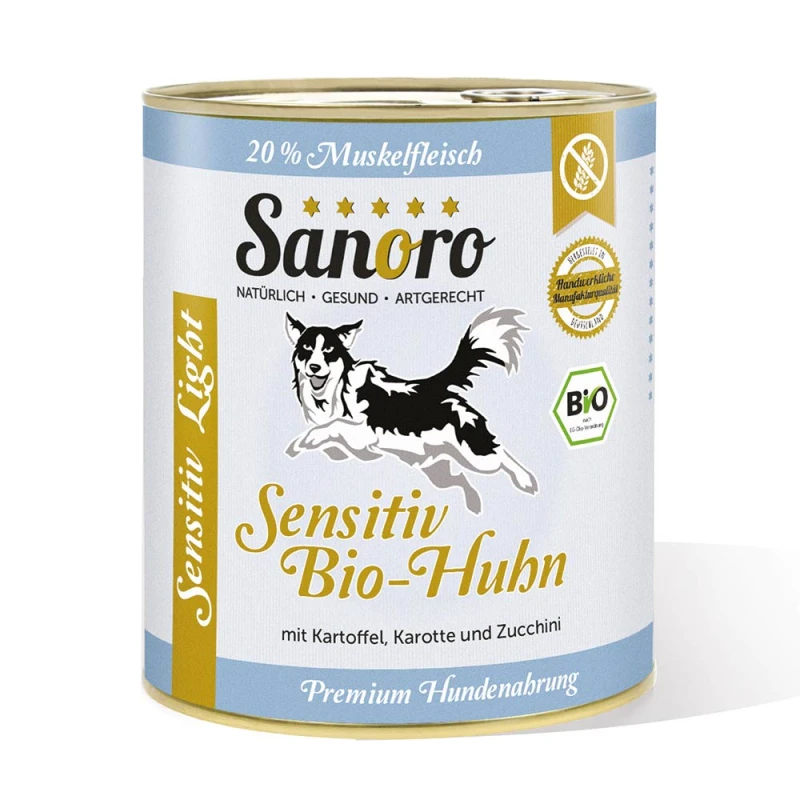 fressnapf Sanoro Sensitiv BIO-Huhn mit BIO-Gemüse 6x800g