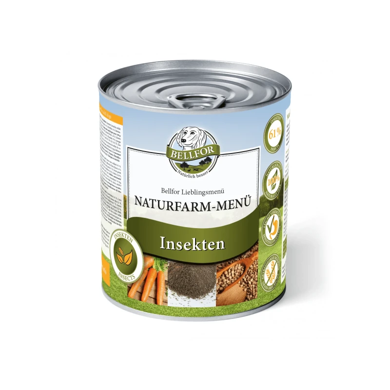 fressnapf Bellfor Nassfutter mit Insekten und Tapioka - Naturfarm-Menü - 800g Auslauf