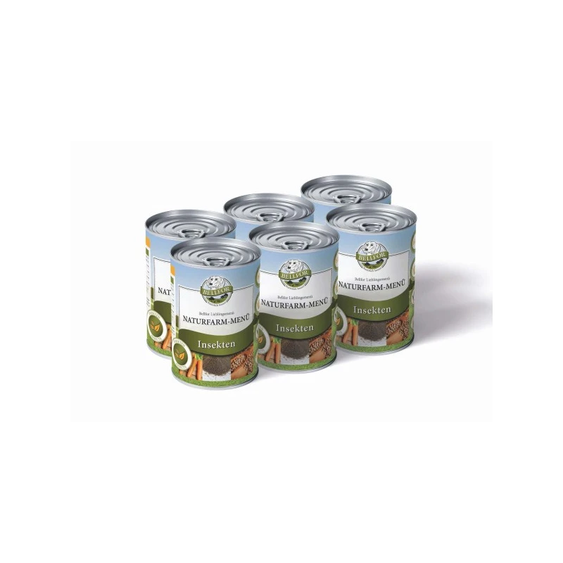 fressnapf Bellfor Hundefutter Nass mit Insekten - Naturfarm-Menü - 6x400g