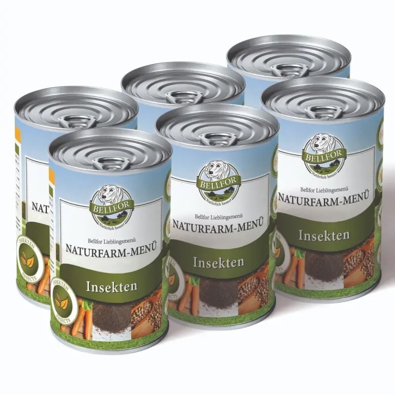 fressnapf Bellfor Hundefutter Nass mit Insekten - Naturfarm-Menü - 6x400g Schlussverkauf