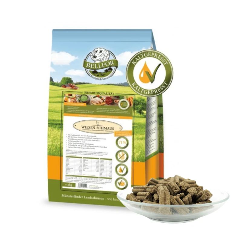 fressnapf Bellfor Trockenfutter für Hunde mit Huhn - Wiesen-Schmaus - 4 kg