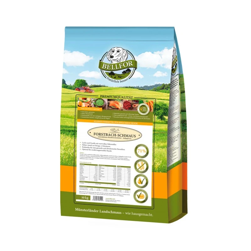 fressnapf Bellfor Trockenfutter für Hunde mit Lachs und Forelle Forstbach-Schmaus - 10 kg Online Shopping