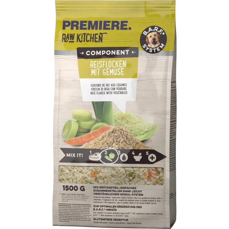 fressnapf PREMIERE RAW KITCHEN Reisflocken mit Gemüse 1 5kg