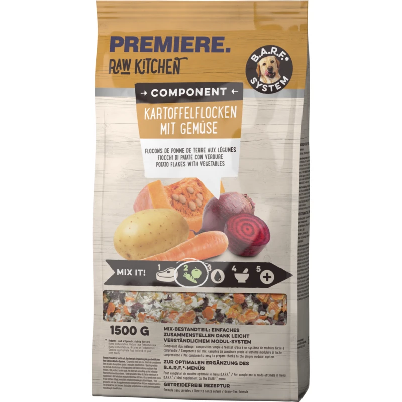 fressnapf PREMIERE RAW KITCHEN Kartoffelflocken mit Gemüse 1 5 kg Top Angebot