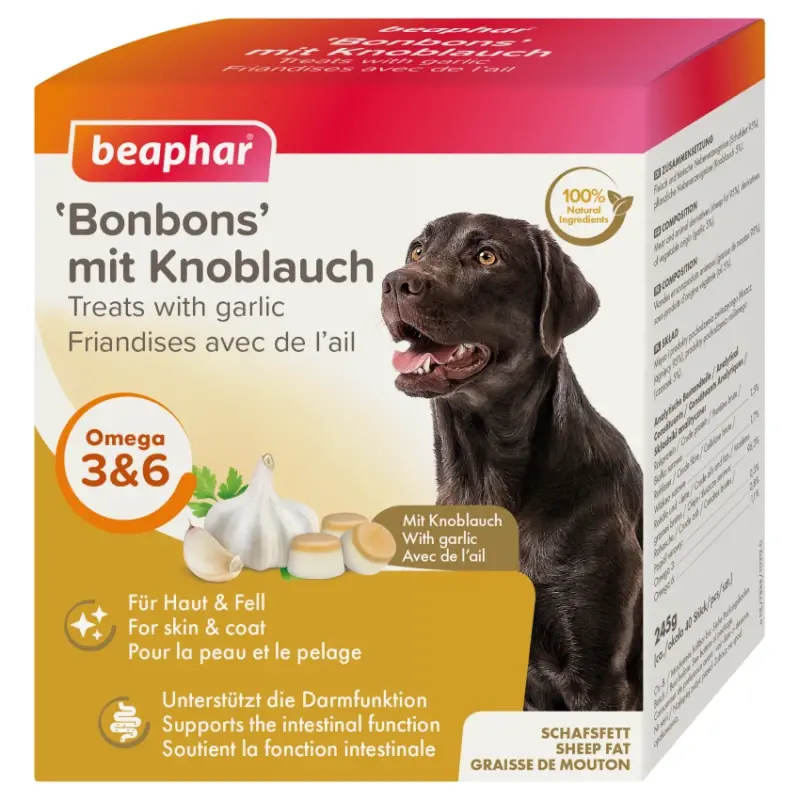 fressnapf Beaphar Haut- und Fellkur Bonbons 245g mit Knoblauch