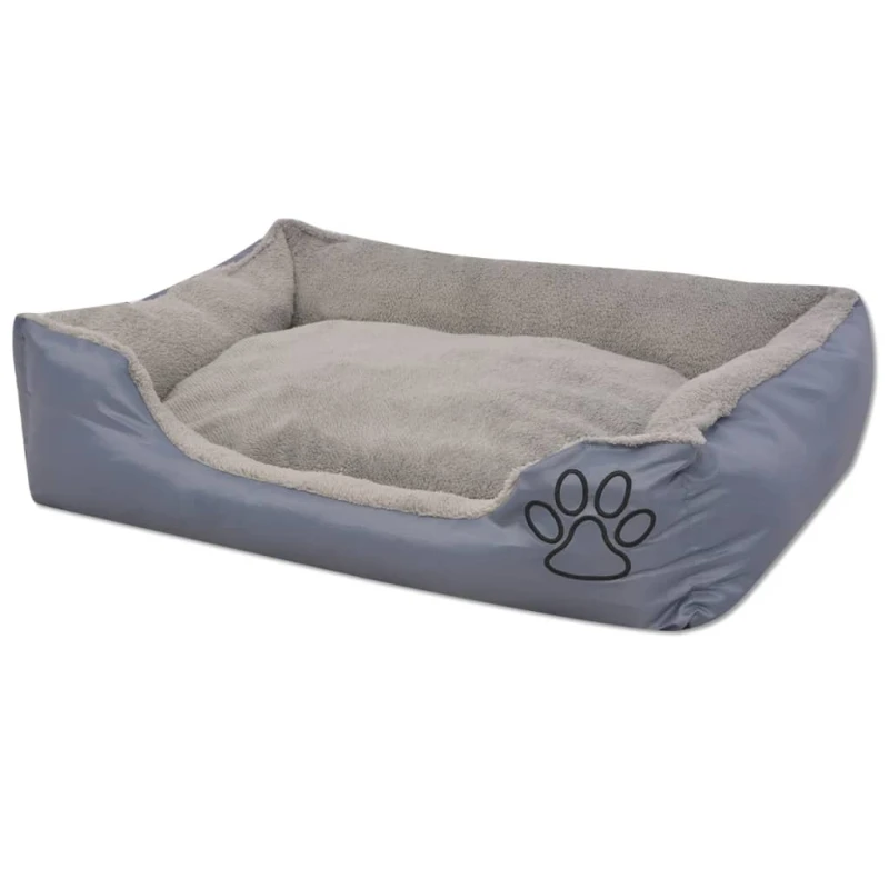 fressnapf VidaXL Hundebett mit gepolstertem Kissen Grau 48 cm 48 cm 18 cm Kostenloser Versand international