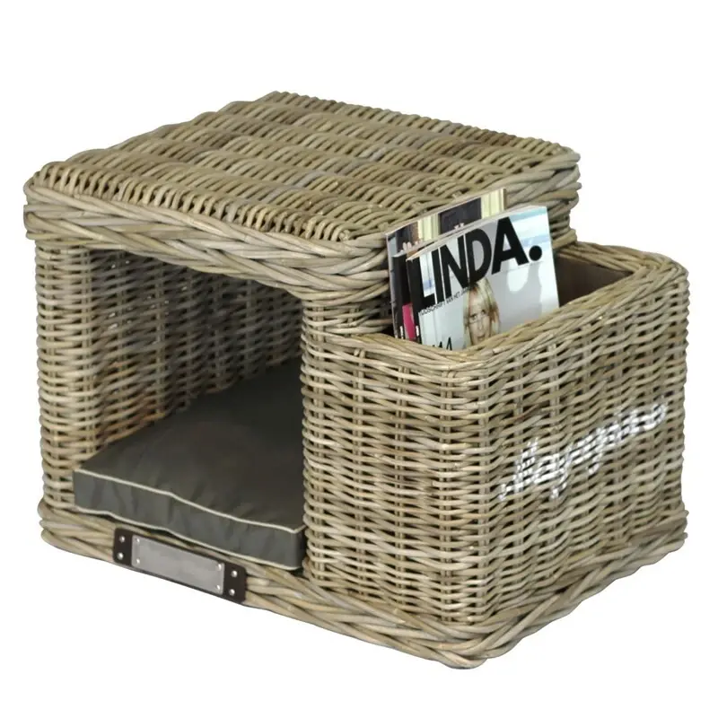 fressnapf Happy House Rattanhocker mit Zeitschriftenständer