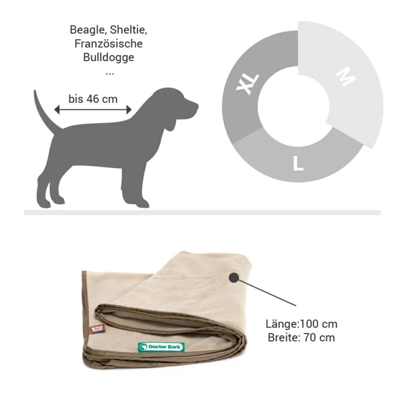 fressnapf Doctor Bark Kuscheldecke Fleece beige M Bestseller