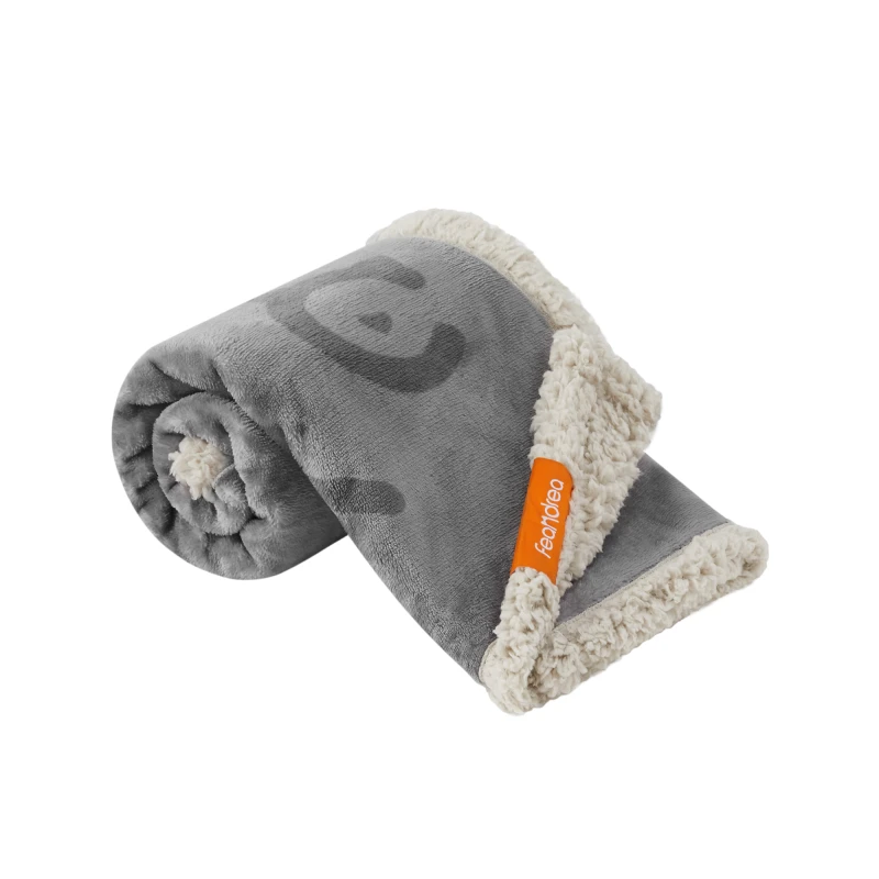 fressnapf FEANDREA Wasserdichte Hundedecke Sherpa Fleece Grau S