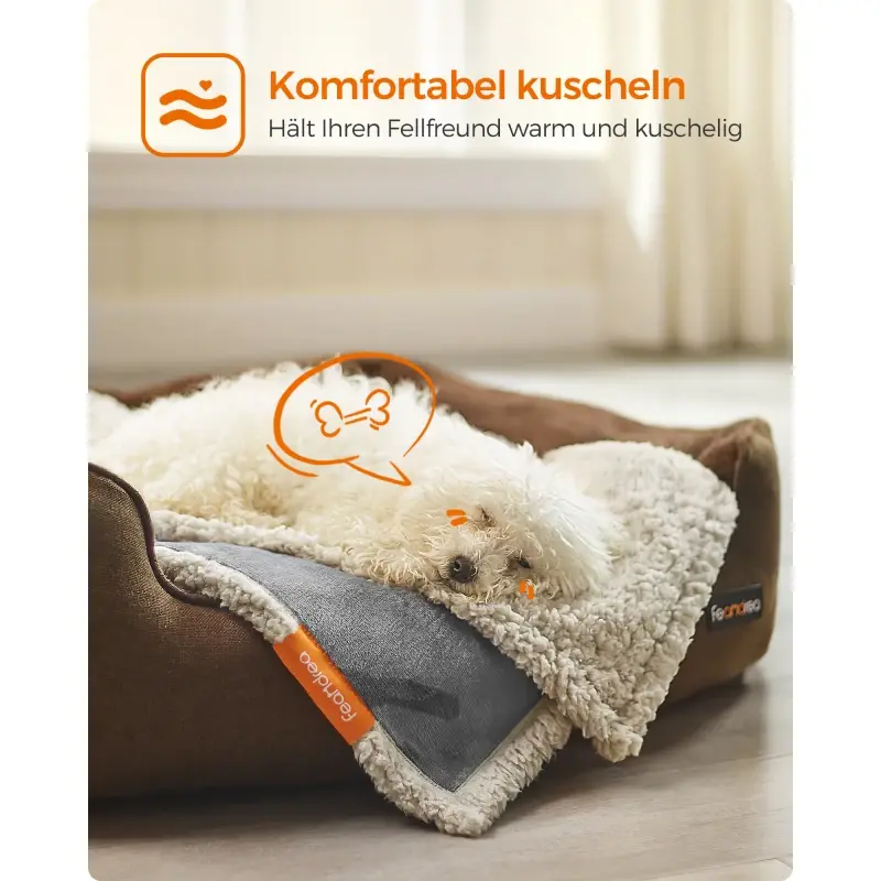 fressnapf FEANDREA Wasserdichte Hundedecke Sherpa Fleece Grau S Super Sparpreis