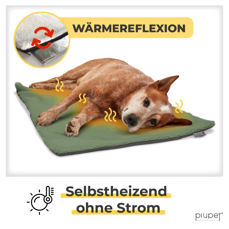 fressnapf PIUPET Selbstheizende Hundedecke grün Bis zu 50% Rabatt