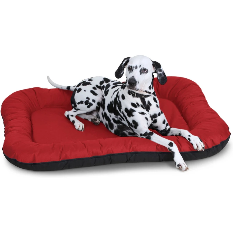 fressnapf Knuffelwuff Wasserfestes In und Outdoor Hundebett Lucky aus Nylongewebe rot L