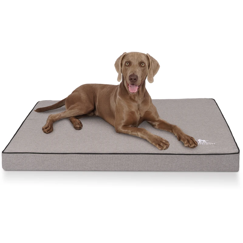 fressnapf Knuffelwuff Orthopädische Hundematte Nantucket aus Velours mit Handwebcharakter grau L