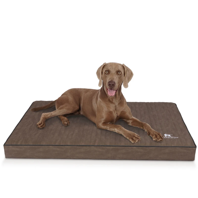 fressnapf Knuffelwuff orthopädische Hundematte Palomino aus laser-gestepptem Kunstleder braun L