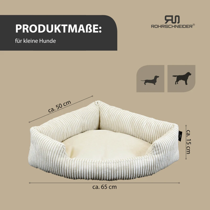 fressnapf Rohrschneider ® XXL Eck-Hundebett für große Hunde aus Cord M Fabrik Onlineshop