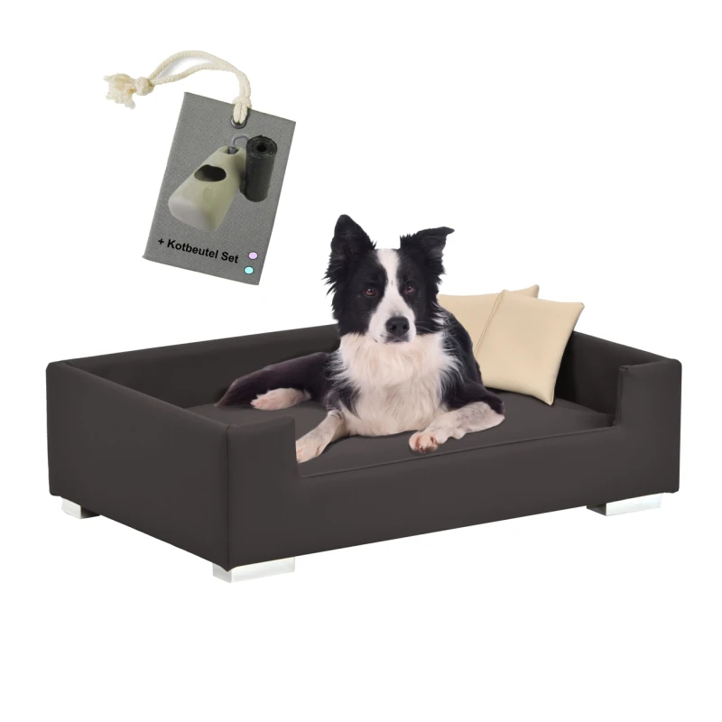 fressnapf Rohrschneider Hundesofa mit Gratis-Beigabe Hundecouch Kunstleder braun