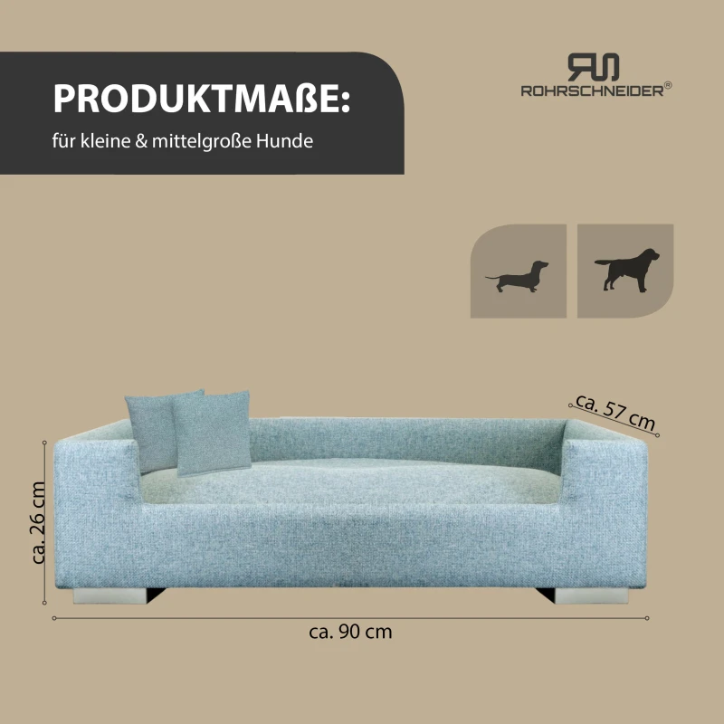 fressnapf Rohrschneider ® Hundesofa Hundebett für mittelgroße und grosse Hunde inkl. 2x Dekokissen Valentinstagsangebot