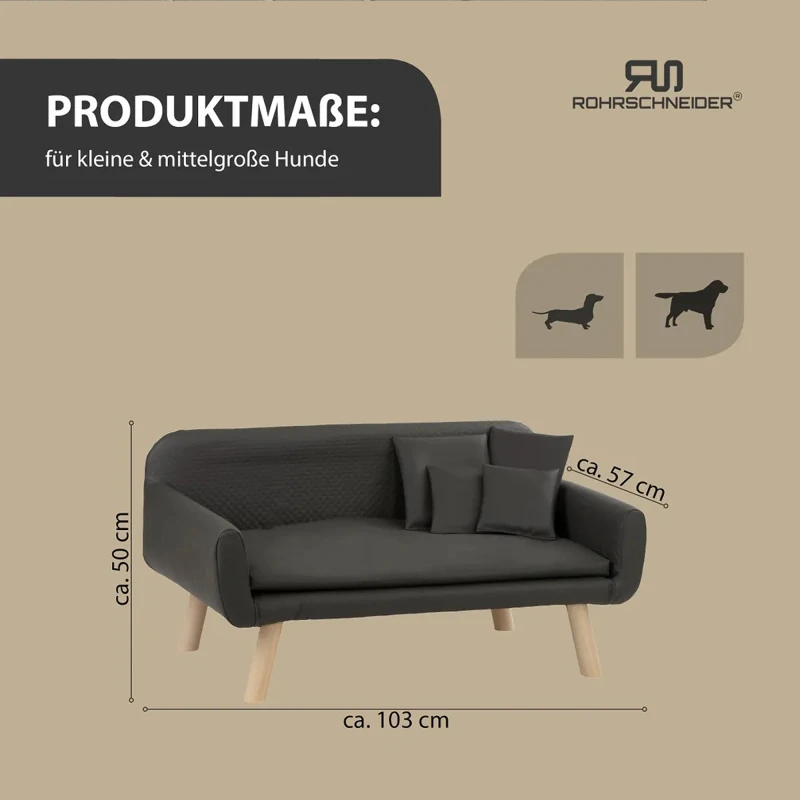 fressnapf Rohrschneider ® Hundebett Kunstleder Hundecouch mit Gratis-Beigabe Blitzangebot