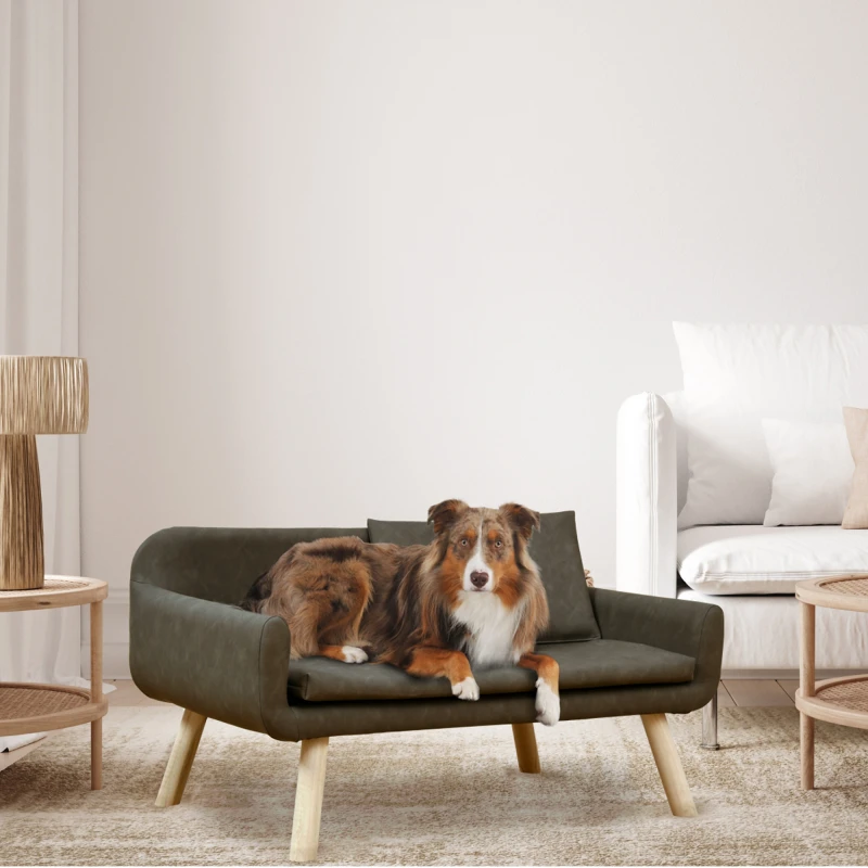 fressnapf Rohrschneider Hundesofa für mittlere Hunde abwaschbares Kunstleder taupe Große Rabatte