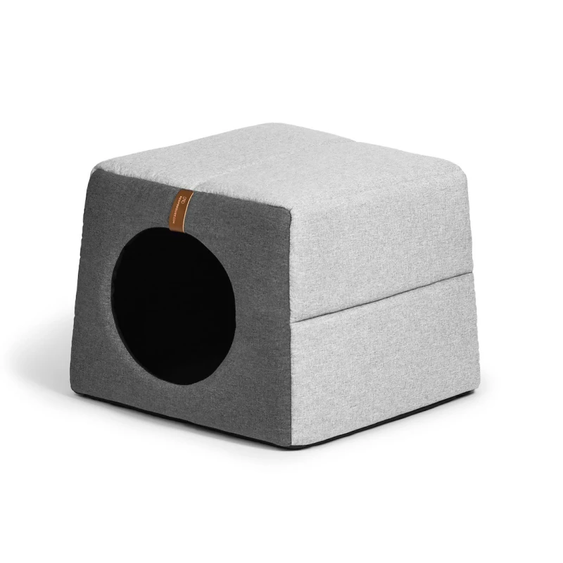 fressnapf Rexproduct Up and Down runder Eingang 2 in 1 Hundehütte grau M