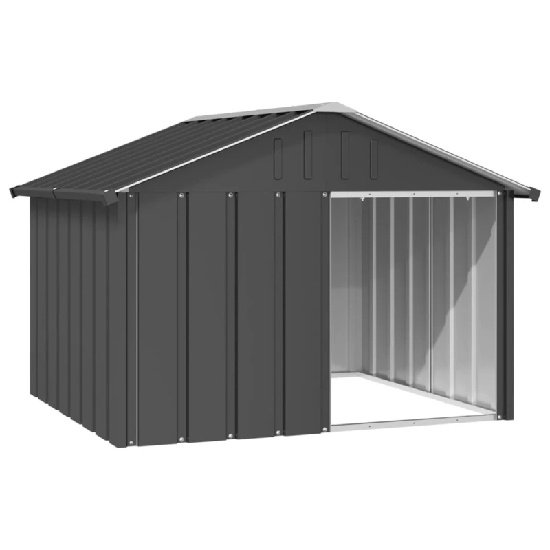 fressnapf VidaXL Hundehütte Verzinkter Stahl Hundezwinger Hundekäfig anthrazit 1 165 m 1 03 m 81 5 cm