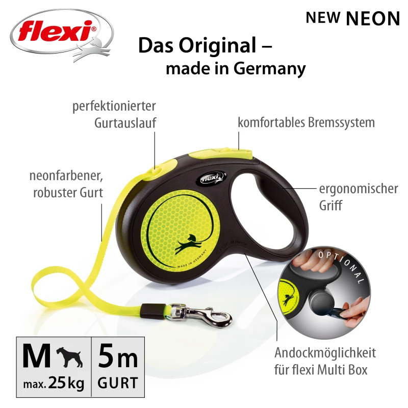 fressnapf Flexi New Neon Gurt neon M zollfrei