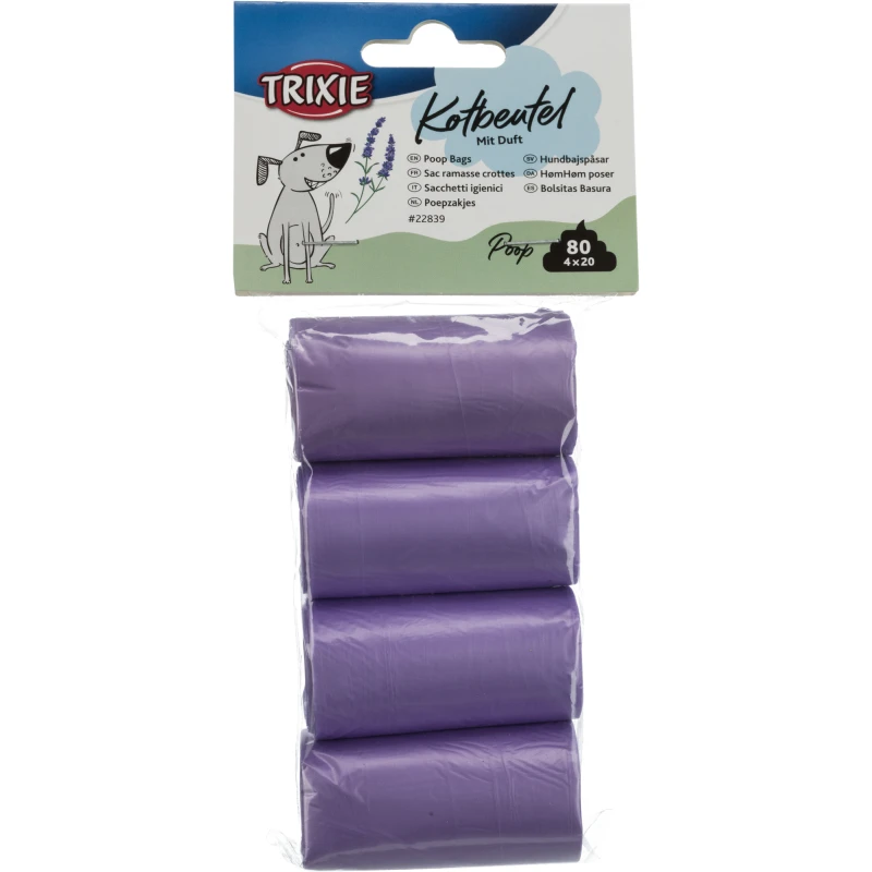 fressnapf Trixie Hundekotbeutel Lavendelduft 4 Rollen x 20 Beutel