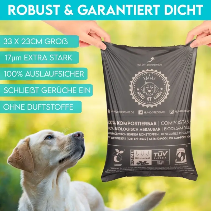 fressnapf HUND IST KÖNIG Hundekotbeutel biologisch abbaubar 100% kompostierbare Kotbeutel für Hunde Weihnachtsangebot