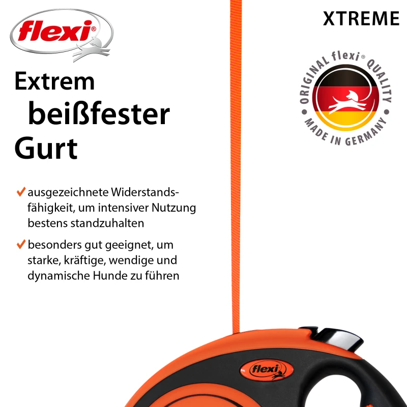 fressnapf Flexi XTREME Gurt-Rollleine orange/ schwarz XS 3 m Neueste Mode