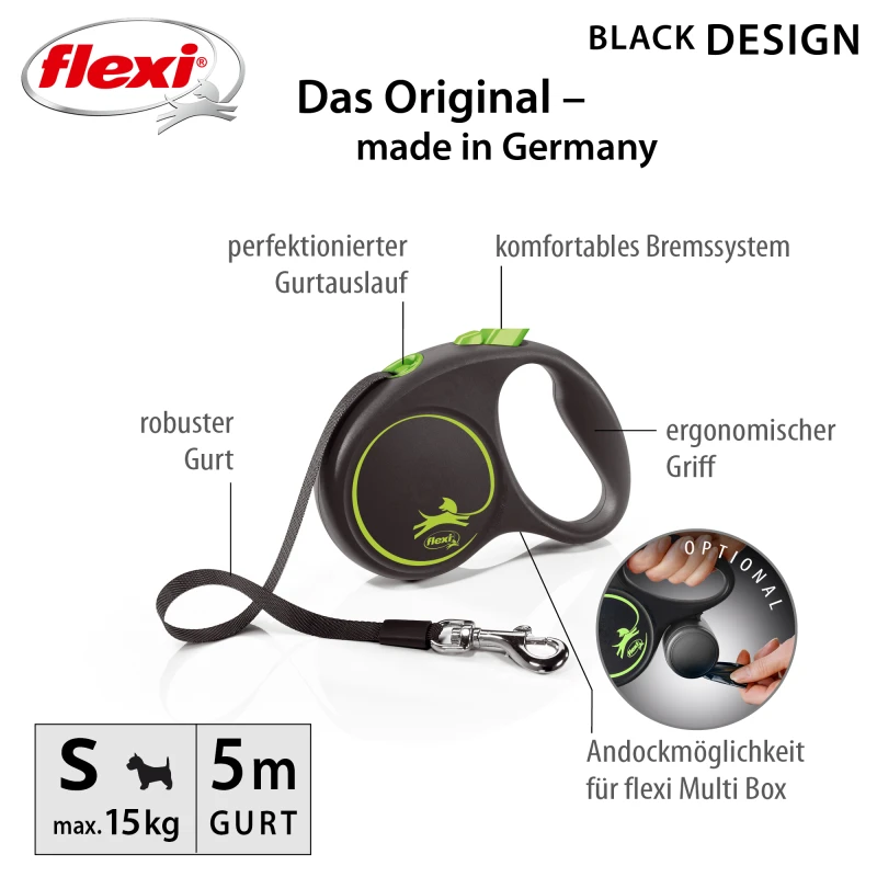 fressnapf Flexi Black Design Gurt grün S 5 m 15 kg Online Outlet